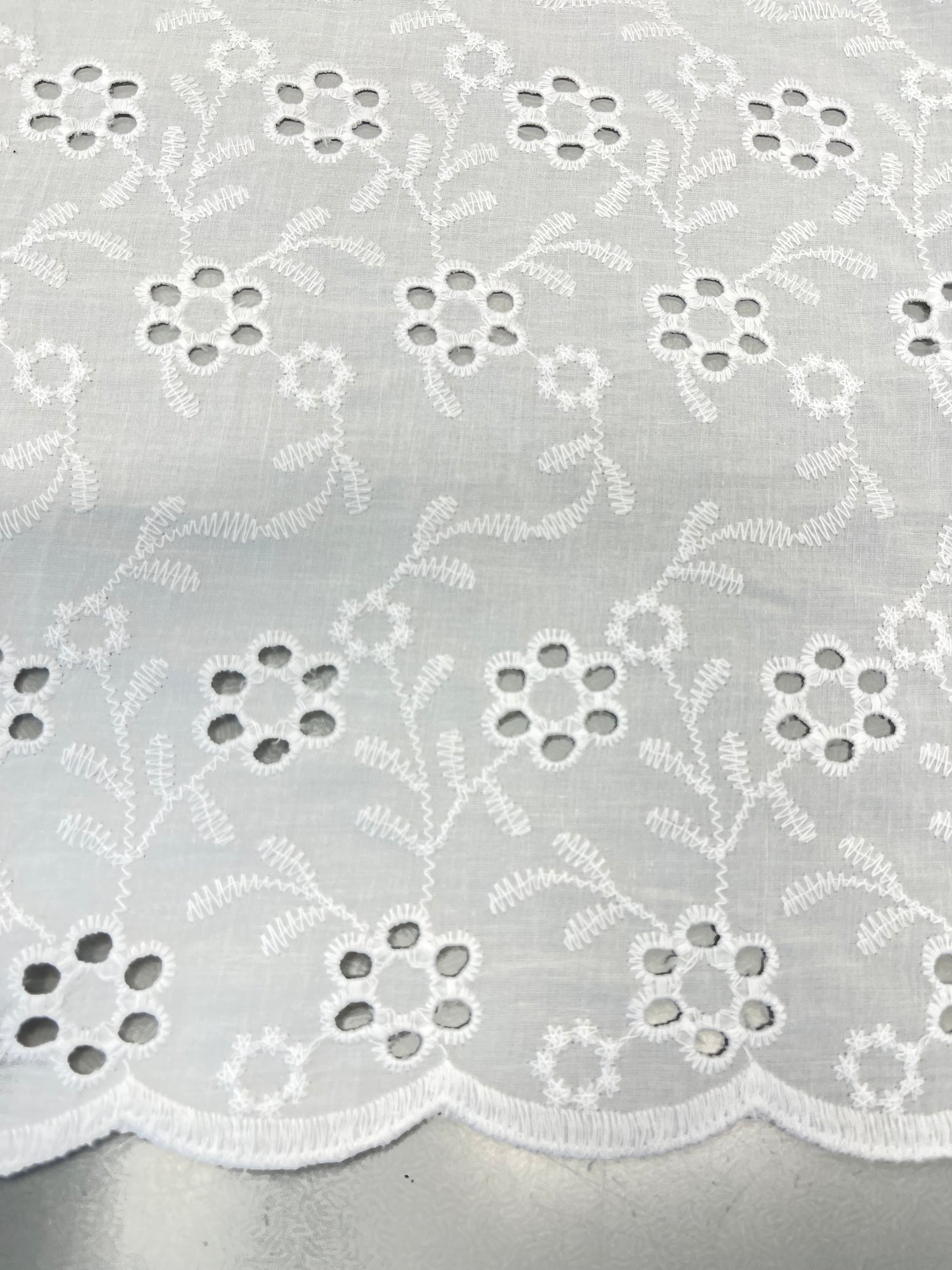 Cotton Broderie Anglaise - White - Bouquet