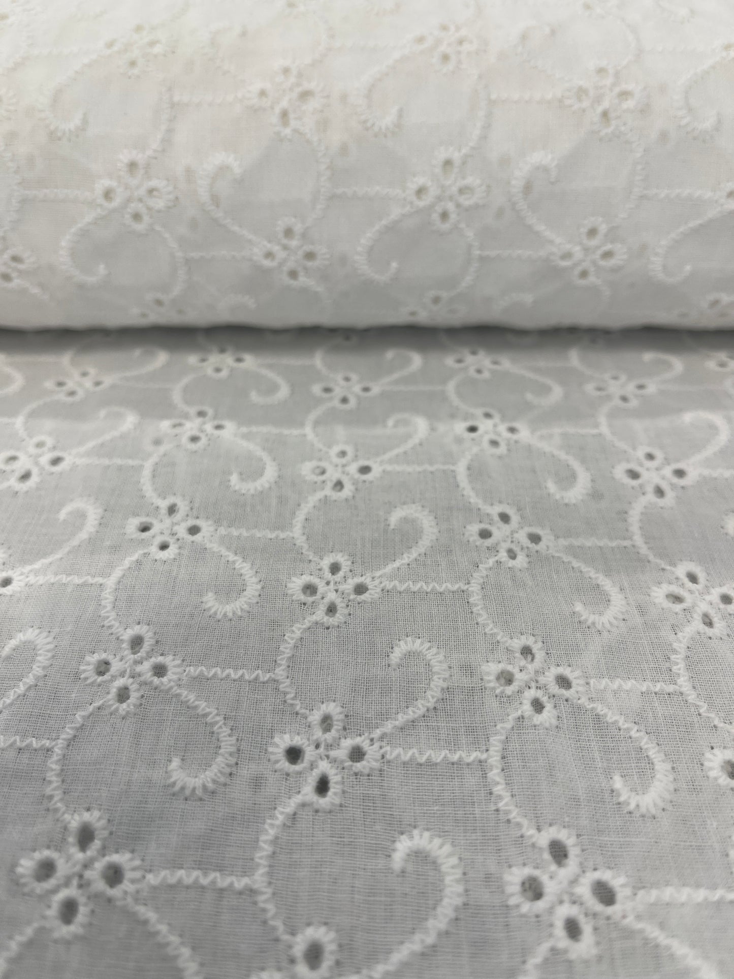 Cotton Broderie Anglaise - White - Sun Daze