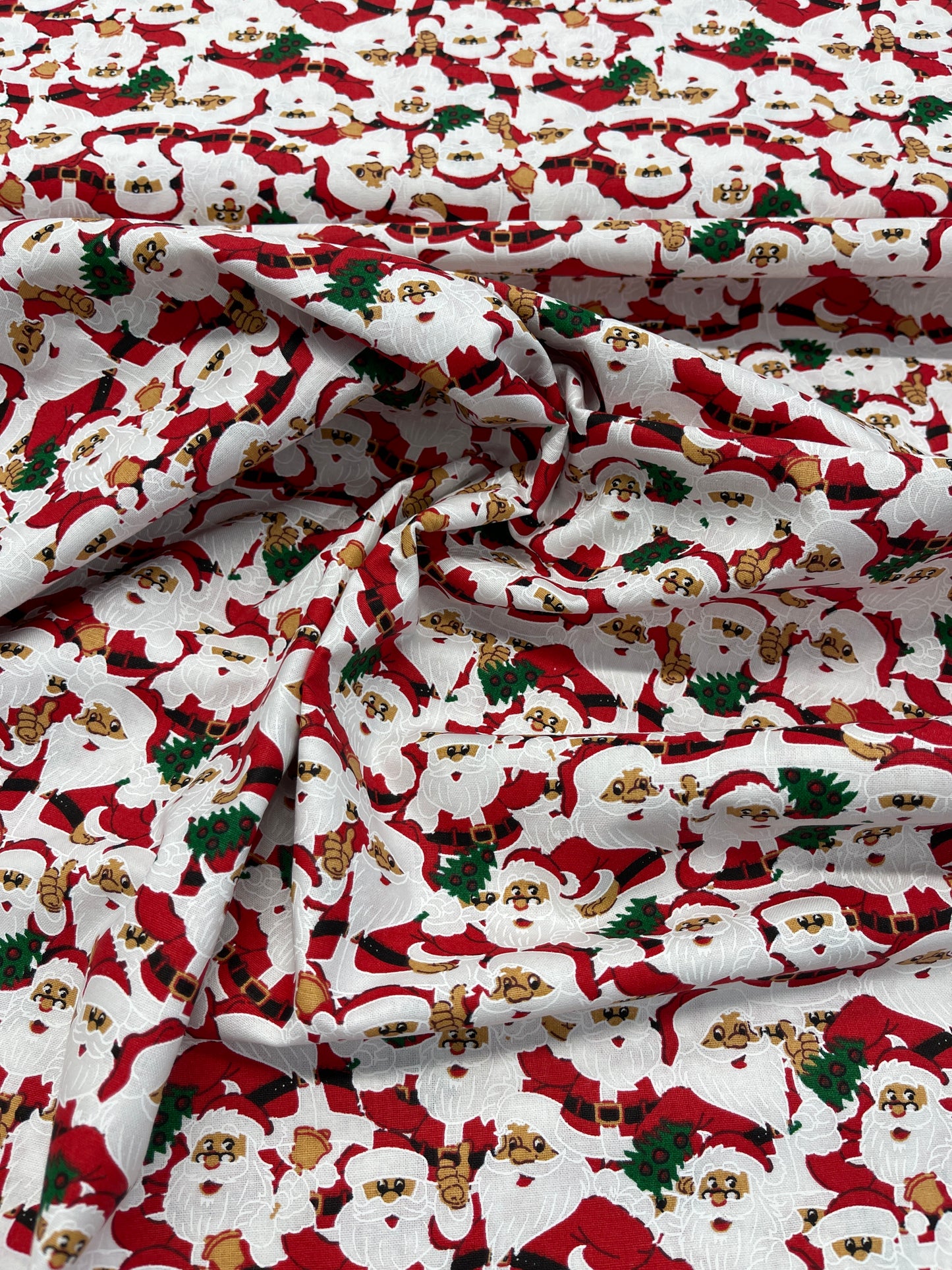 Cream Christmas Craft Cotton - Happy Father Christmas