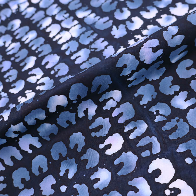 100% Cotton Navy Blue and Lighter Blue Batik Fabric