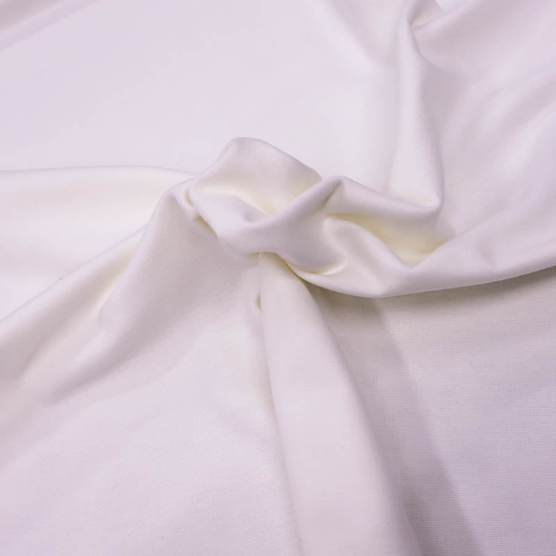 100% Cotton Brushed Cotton Flannel Fabric - White