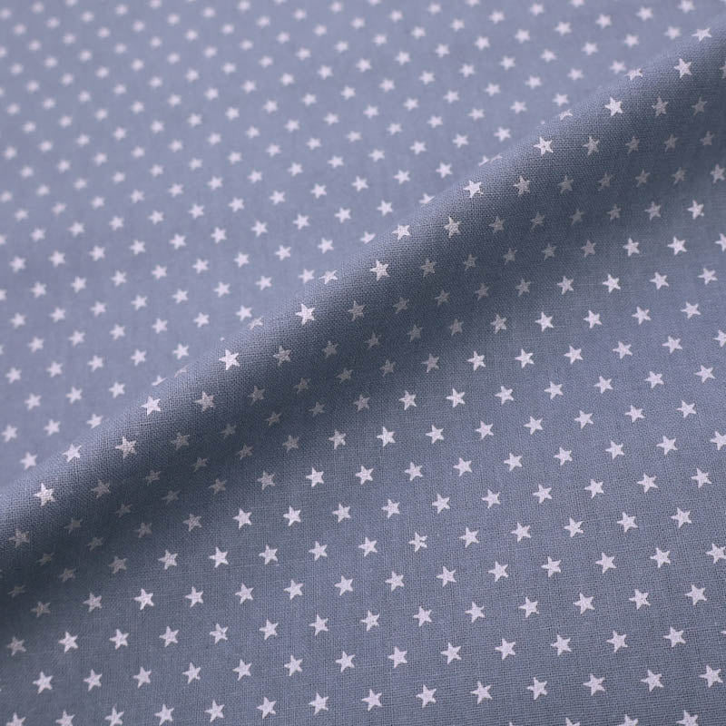 100% Cotton Grey Cotton Fabric - Star Print