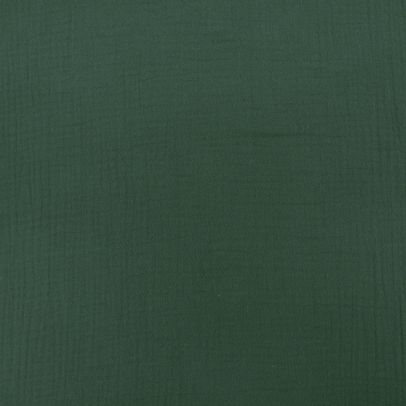 100% Cotton Double Gauze Fabric - Dark Pine Green