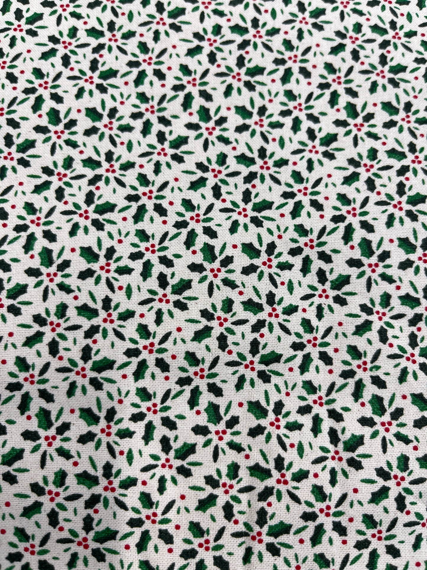 White Christmas Cotton - Holly Berry