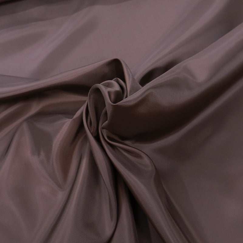 Dressmaking Anti Static Polyester Lining Fabric - Chocolate Brown