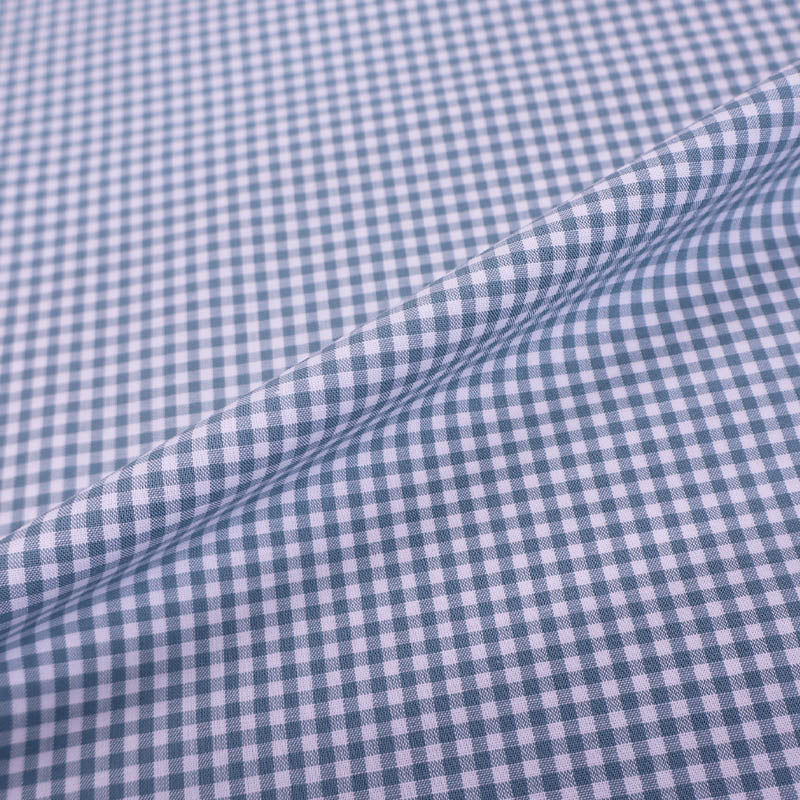 100% Cotton Mini Gingham Dressmaking Fabric - Duck Egg Blue