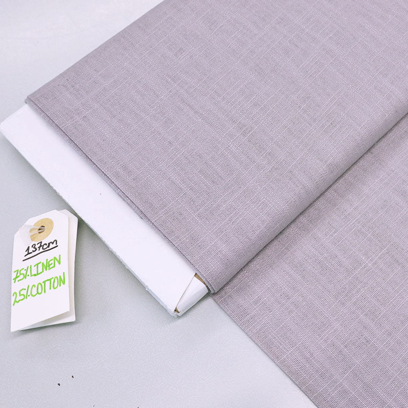 Dressmaking Linen and Cotton Fabric | Plain Dove Grey Fabrics Galore Dressmaking Linen and Cotton Fabric | Plain Dove Grey Fabrics Galore