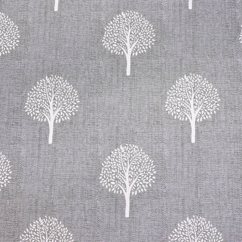 100% Cotton Emily Bond Fabric - Grey Yew Tree Print