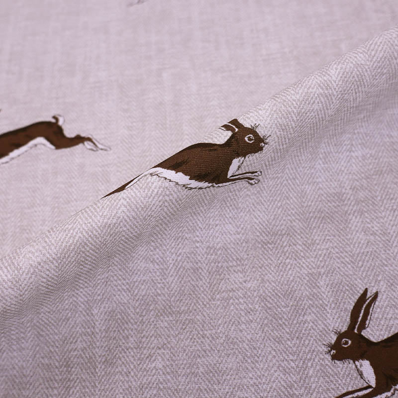 100% Cotton Emily Bond Fabric - Brown Hare Print