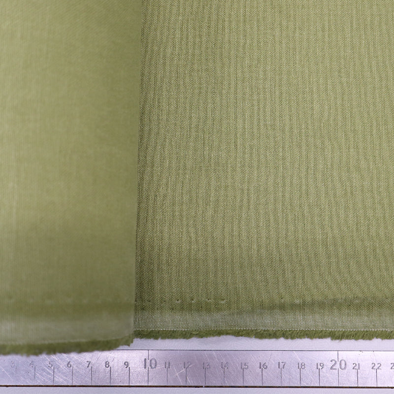 100% Cotton Brushed Cotton Panama Fabric - Moss Green