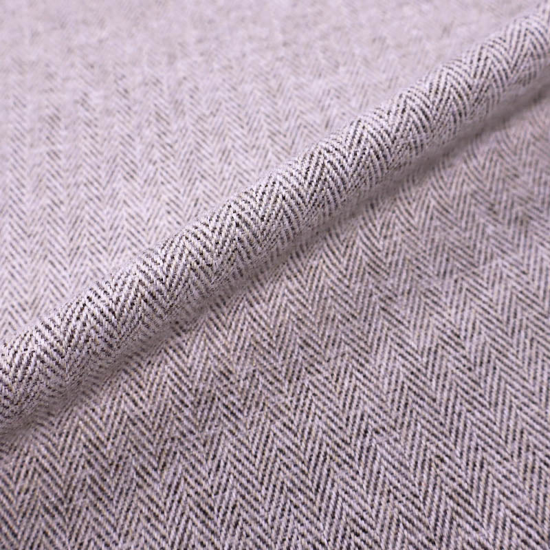 100% Polyester Marl Grey Herringbone Furnishing Fabric