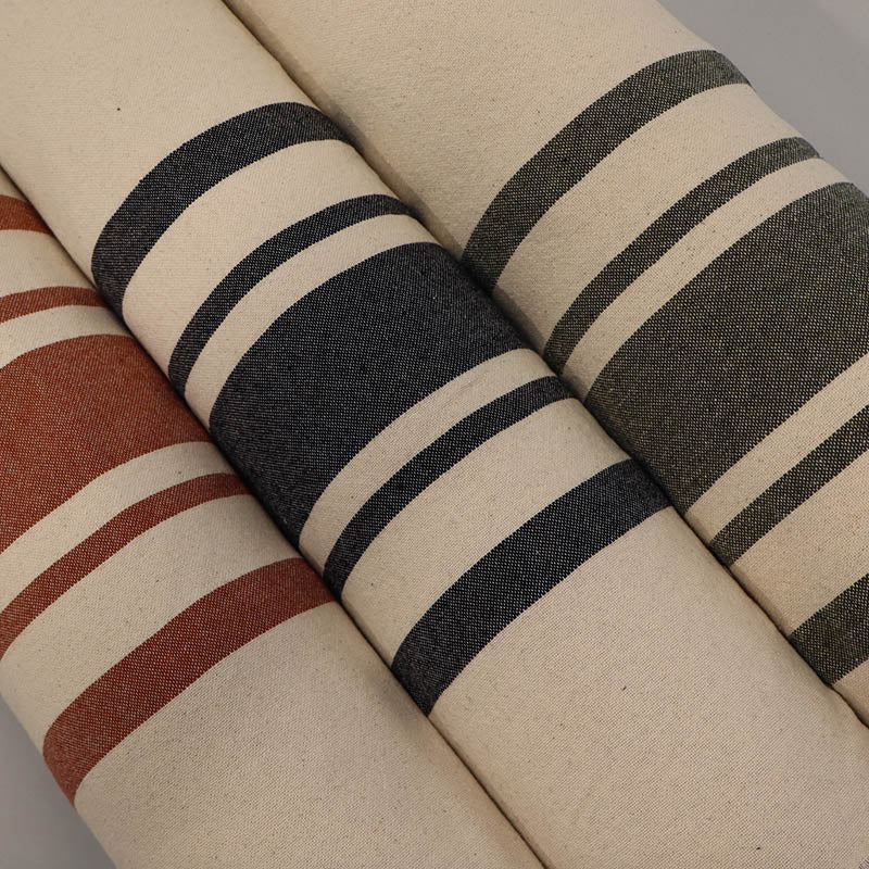 Indian Cotton - BIG Stripe - Ginger Nut