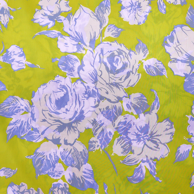 100% Cotton Liberty Fabrics Tana Lawn™ Cotton - Carline Bloom in Yellow and Grey