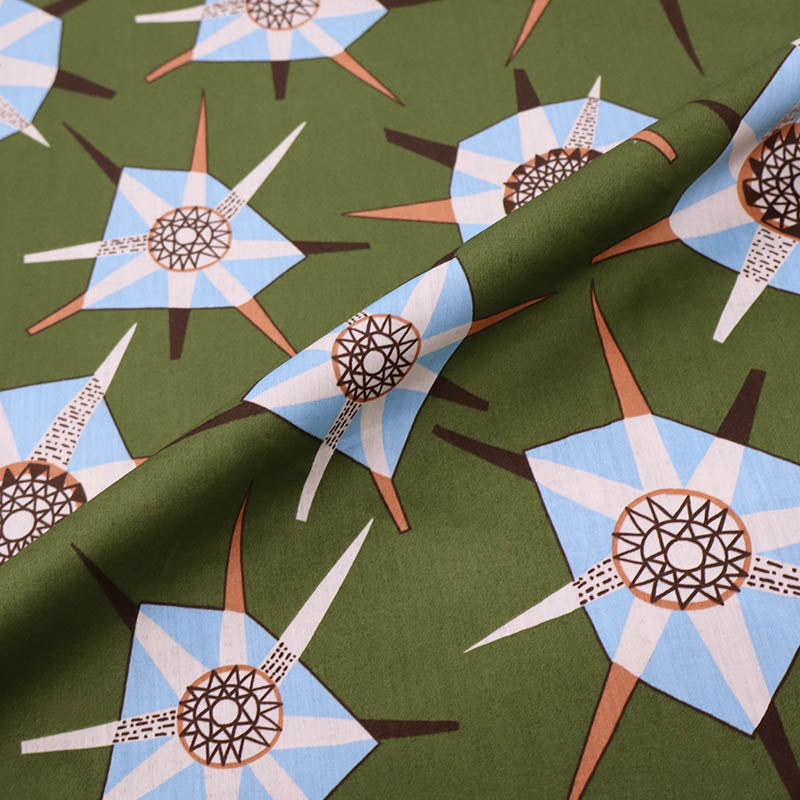 100% Cotton Liberty Fabrics Tana Lawn™ Cotton - Meteor - Olive Green