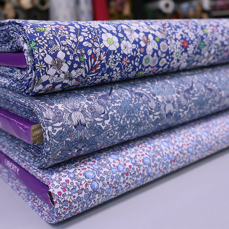 Liberty Fabrics Tana Lawn™ - Strawberry Thief - Denim Blue and Red