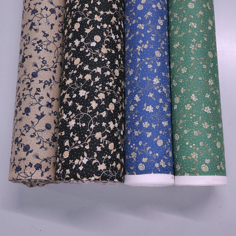 100% Cotton - Made in Japan - Black - Bramble Rose