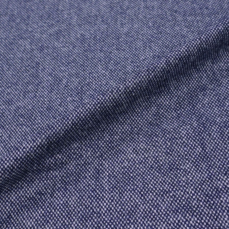 100% Pure New Wool Navy Blue Wool Fabric