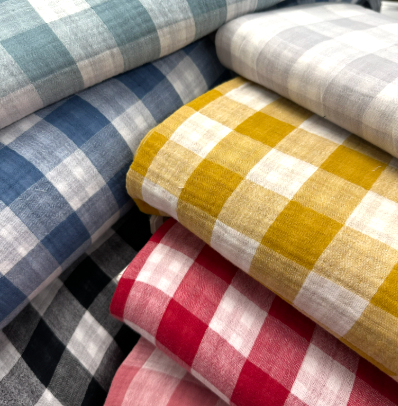 Double Gauze - Reversible - Red and White Gingham