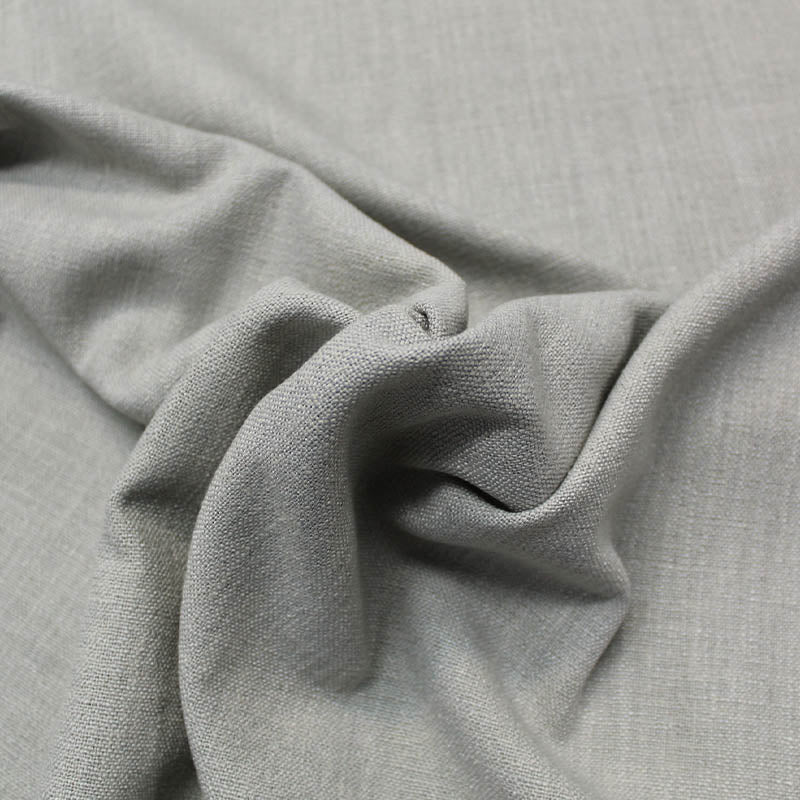 15% Cotton 85% Polyester Plain Grey Furnishing & Upholstery Fabric
