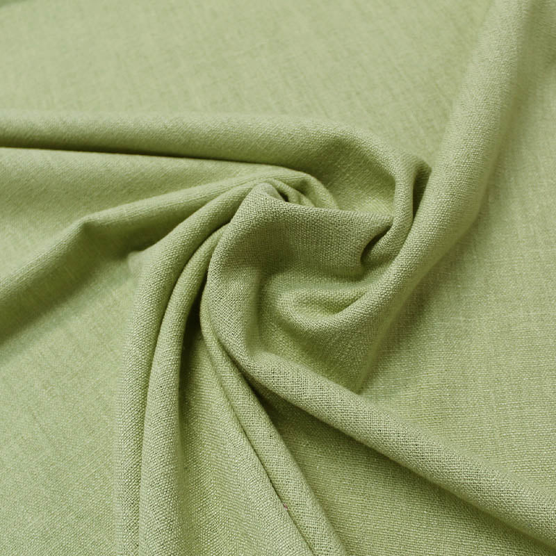 85% Polyester 15% Cotton Plain Green Furnishing & Upholstery Fabric