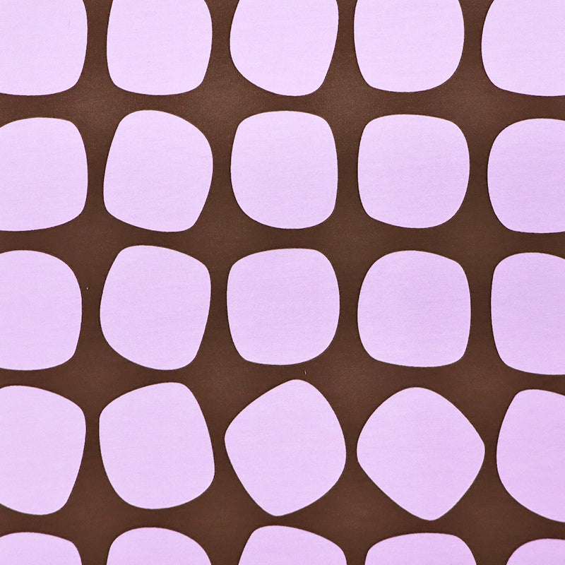95% Cotton 5% Elastane Brushed Back Sweatshirt Fabric - Brown and Lilac French Terry