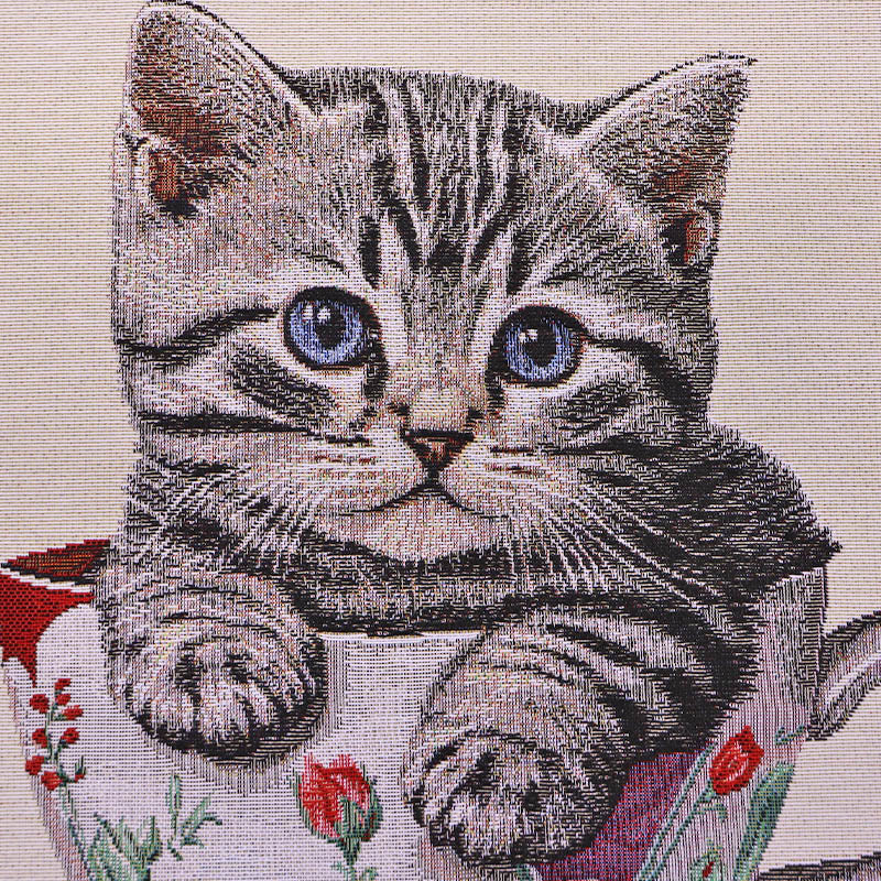 49% Cotton 35% Polyester 16% Acrylic
Kitten and Tea Cup Tapestry Panel Fabric