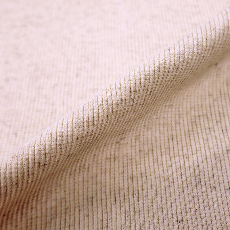 Scoured Cotton/Elastane Tubular Jersey Ribbing Fabric - Oatmeal