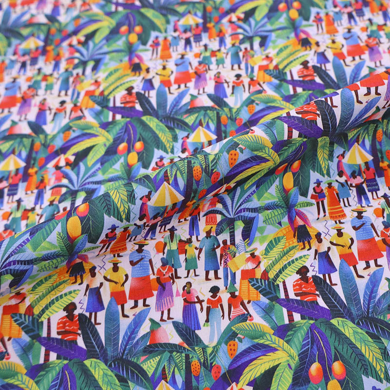 100% Cotton Tropical Market Cotton Dressmaking Fabric Wide width digital print