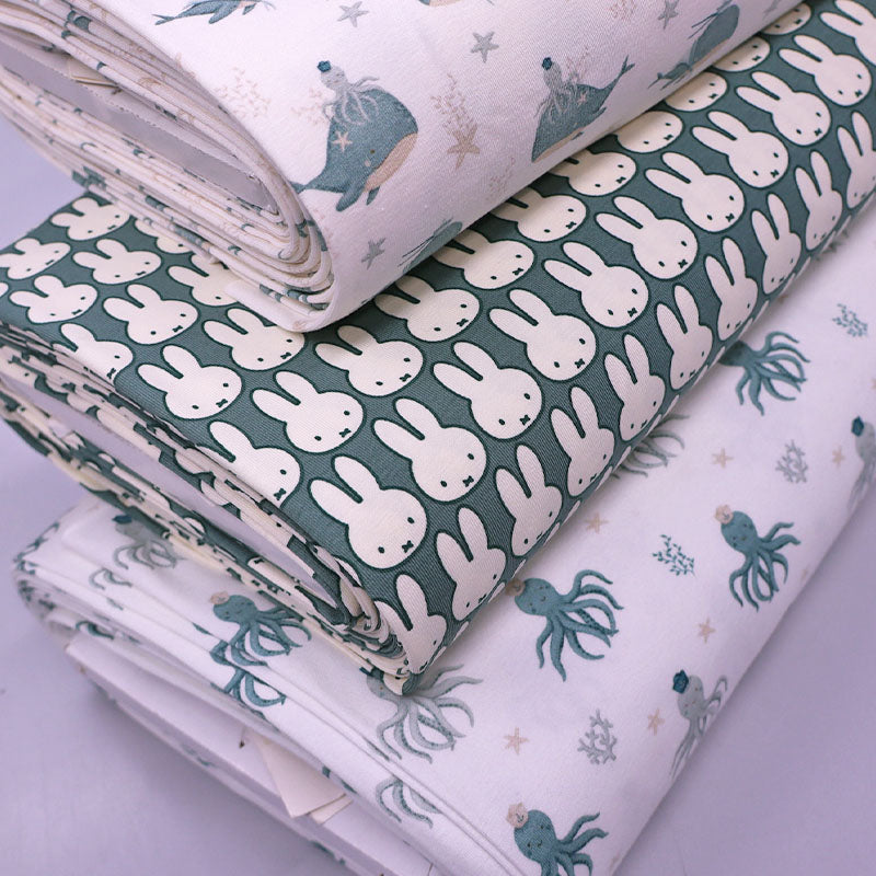 Cotton Elastane Jersey - White - Otis the Octopus