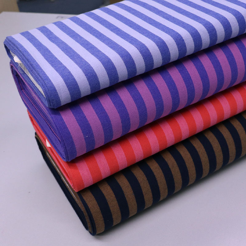 100% Cotton - Yarn Dyed - Stripe - Blue and Purple