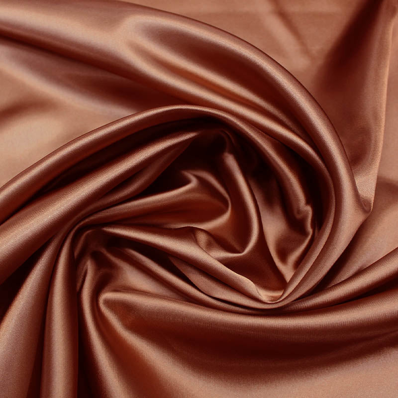 Copper double-sided heavy silk satin fabric