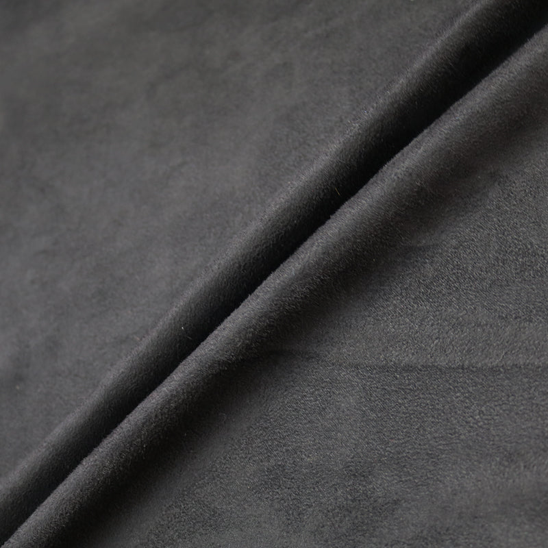 100% Polyester Black Faux Suede Fabric