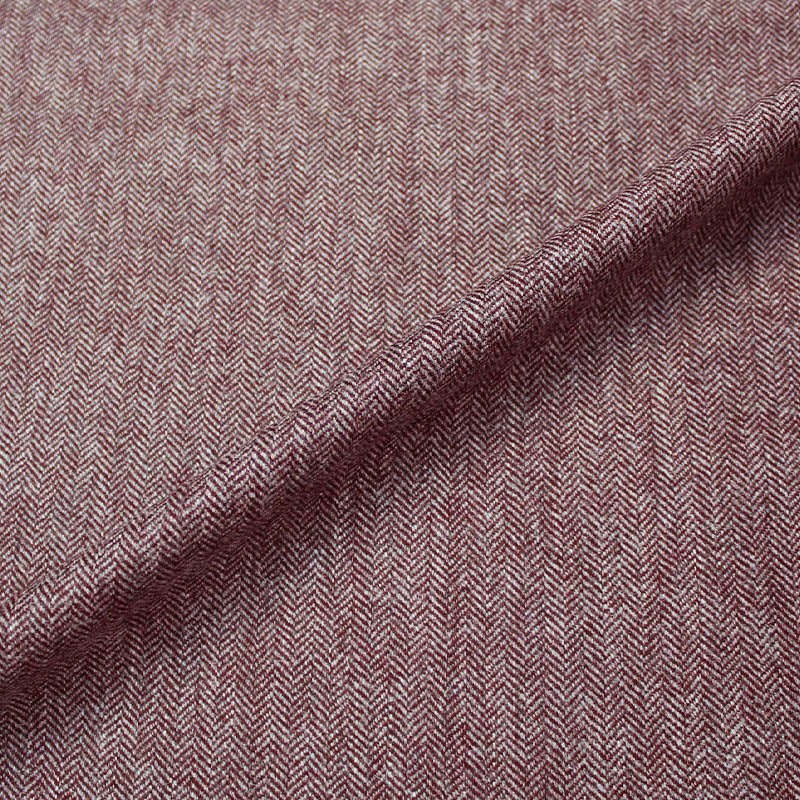 Brick Dressmaking Wool Blend Herringbone - Malbec