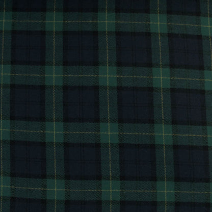 Brushed Cotton Check - Blue and Green