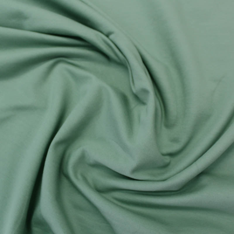 Cotton Elastane Fleece Backed Sweatshirt - Sage Green