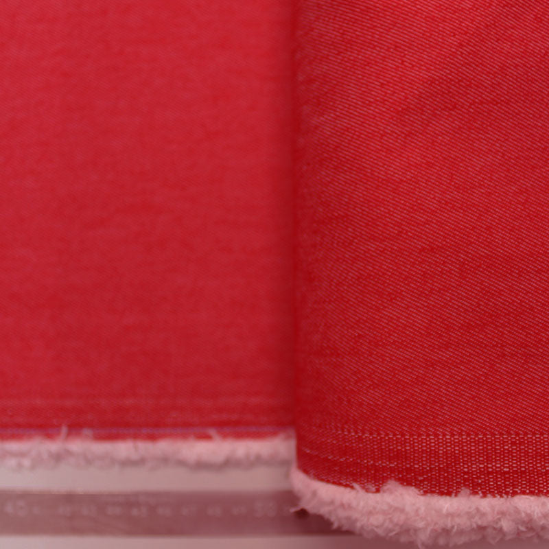 red denim fabric stretch denim