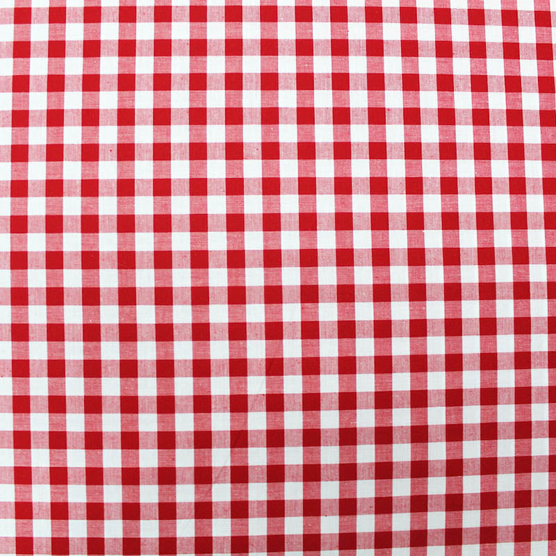Dressmaking Cotton Gingham - Wide Width - Red and White