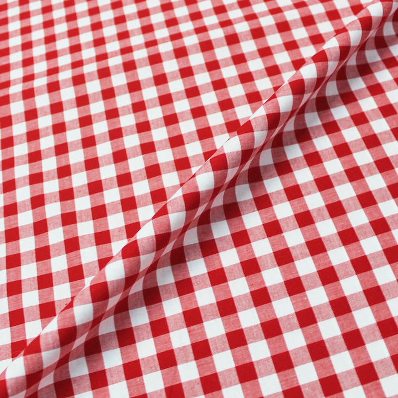 Dressmaking Cotton Gingham - Wide Width - Red and White