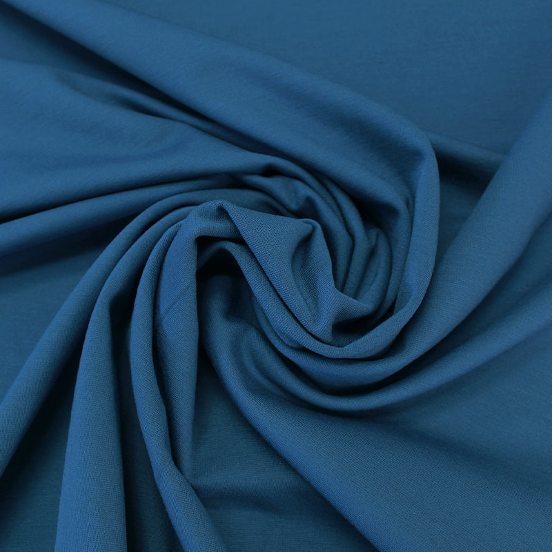 Petrol Blue Ponte De Roma Dressmaking Fabric