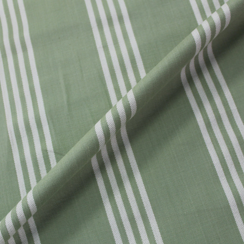 Furnishing Cotton - Smart Stripe - Sage Green