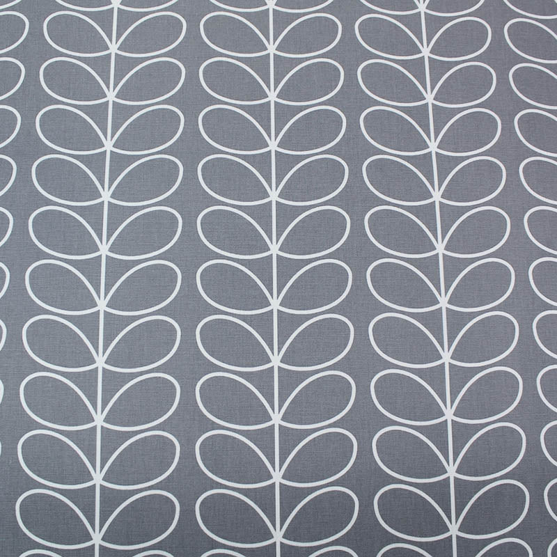 Orla Kiely Home Furnishing Fabric Linear Stem - Silver Grey