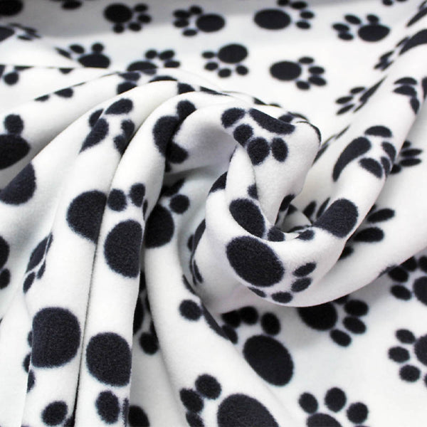Children's Fleece Fabric Paw Print Fabrics Galore