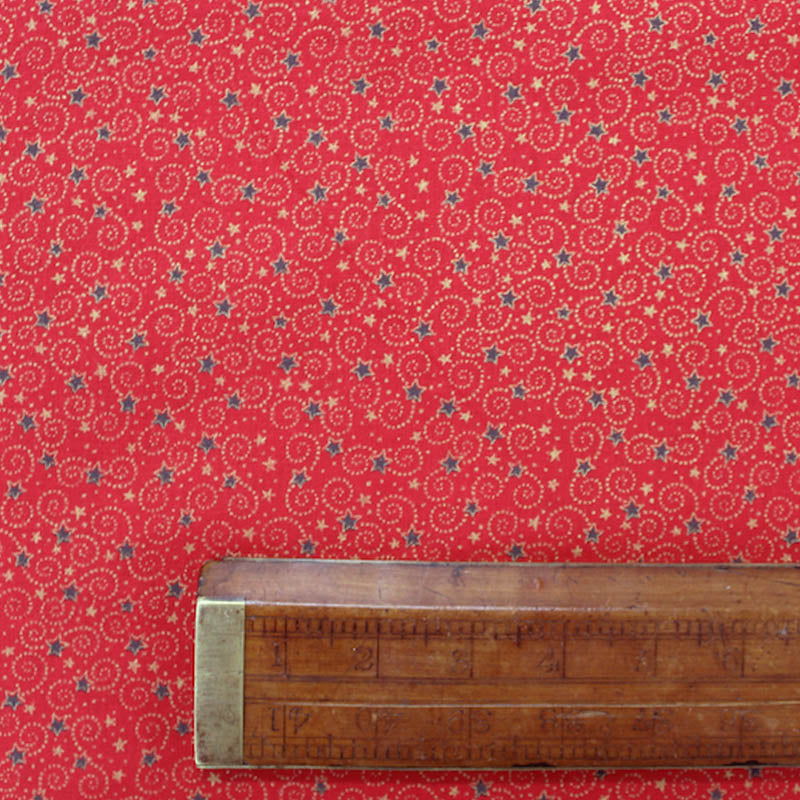 100% cotton Red Star Print Christmas Fabric