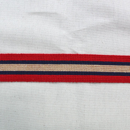 Red, Navy and Taupe Webbing