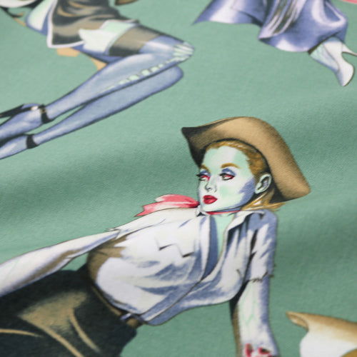 Beauties and Brains Cotton by Alexander Henry - Jade