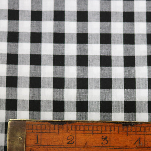 Dressmaking Cotton Gingham - Wide Width - Black