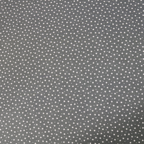 Printed Cotton Stars and Spots - Steel Grey