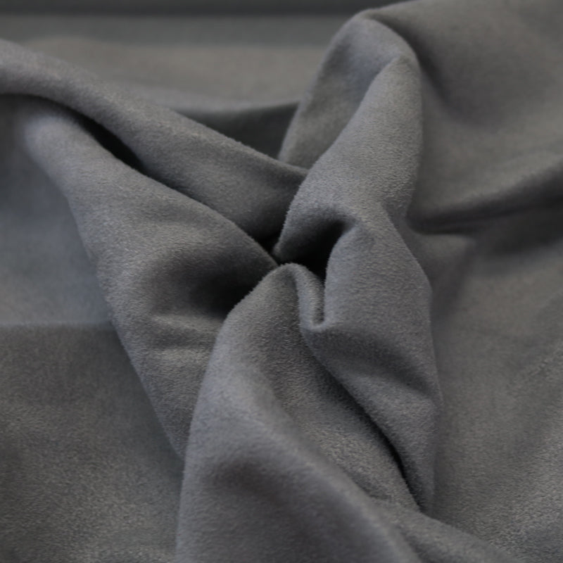 grey polyester faux suede