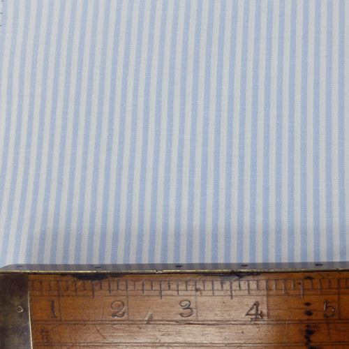 Chambray Cotton - Stripe - Pale Blue