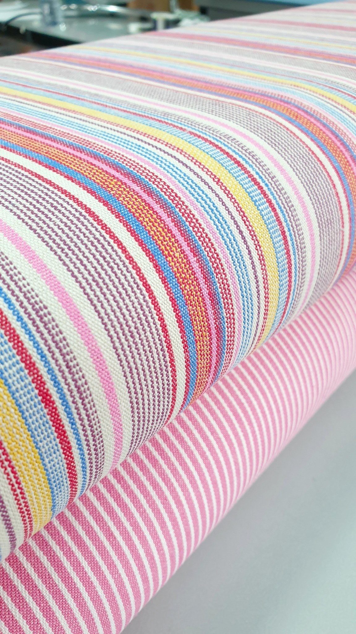 Railroad stripe denim shop fabric